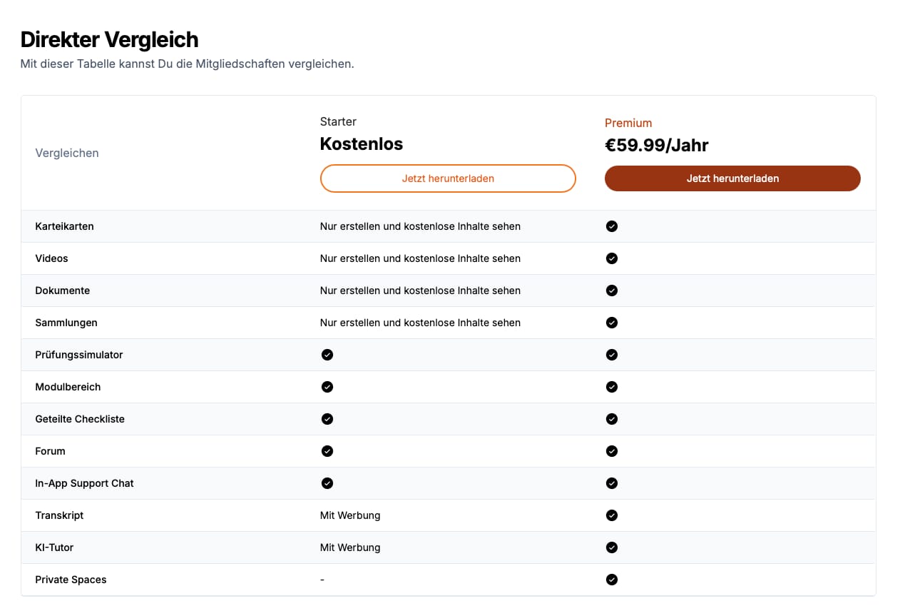 Studeez Pricing Block